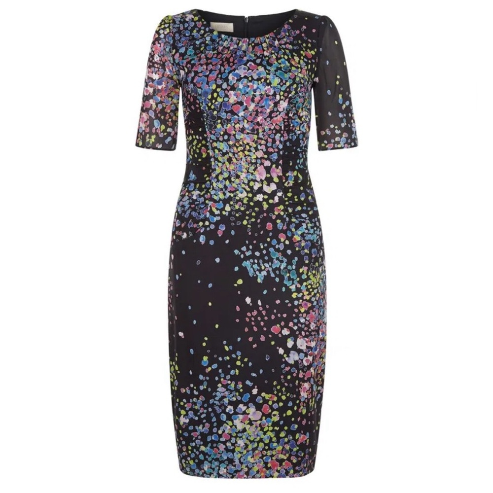 Hobbs London Revolve Women’s Lauren Printed Short Sleeve Mini Dress Silk US 4